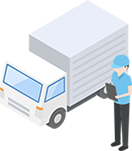 出張買取（トラックのイラスト）