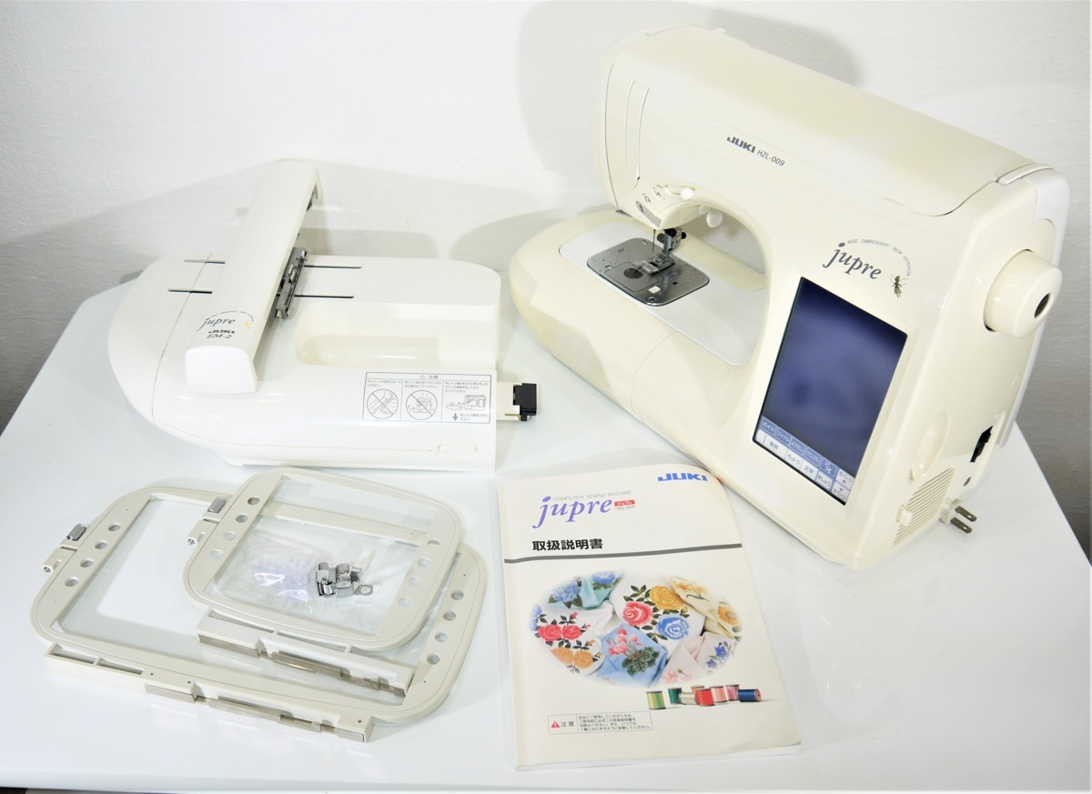 通電のみ ジューキ JUKI コンピューターミシン HZL-009S 刺繍機 EM-2 セット売のお買取をさせていただきました。 | 出張買取