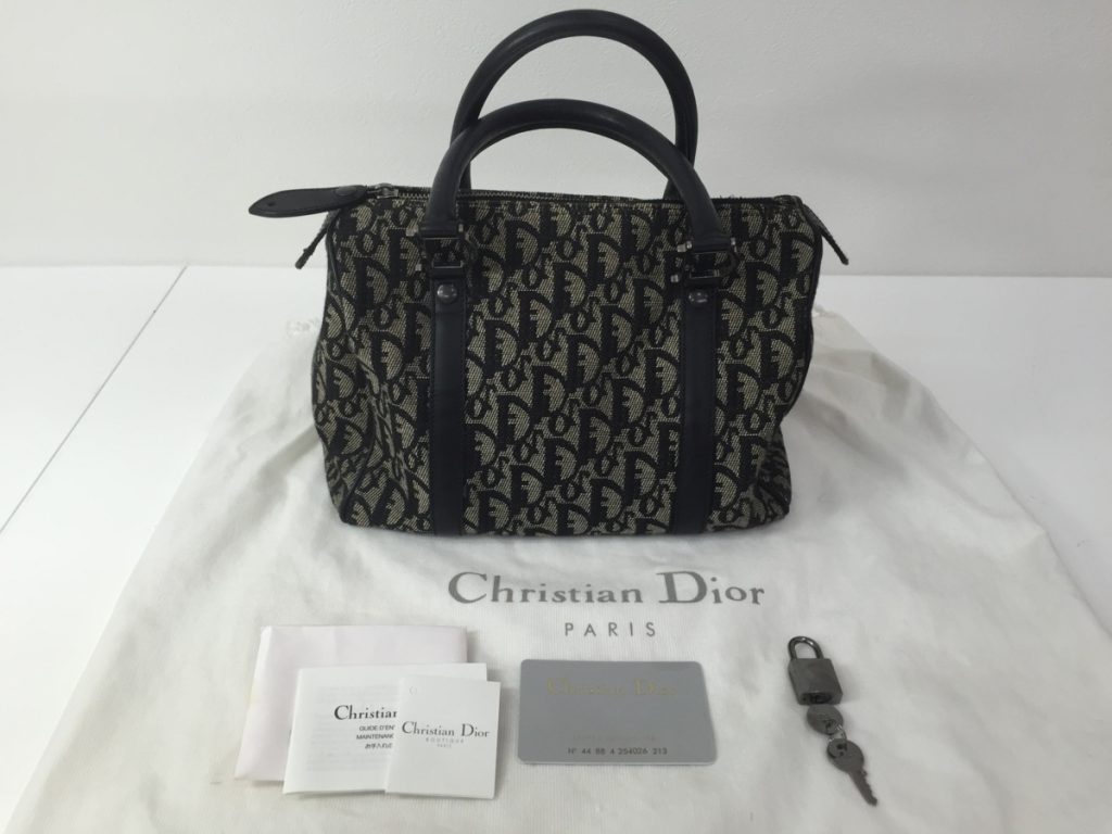 鞄 Christian Dior トロッター ミニボストン バッグ PZ-0032 ハンド ...