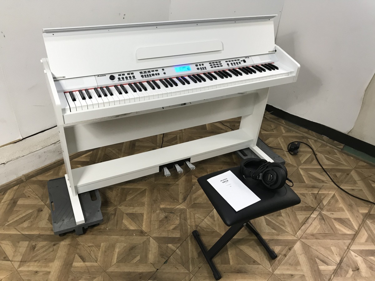 ALESIS VIRTUE AHP-1W 電子ピアノ 88鍵盤 白 ホワイト イス ヘッドフォン デジタルピアノ ホームピアノのお買取をさせて