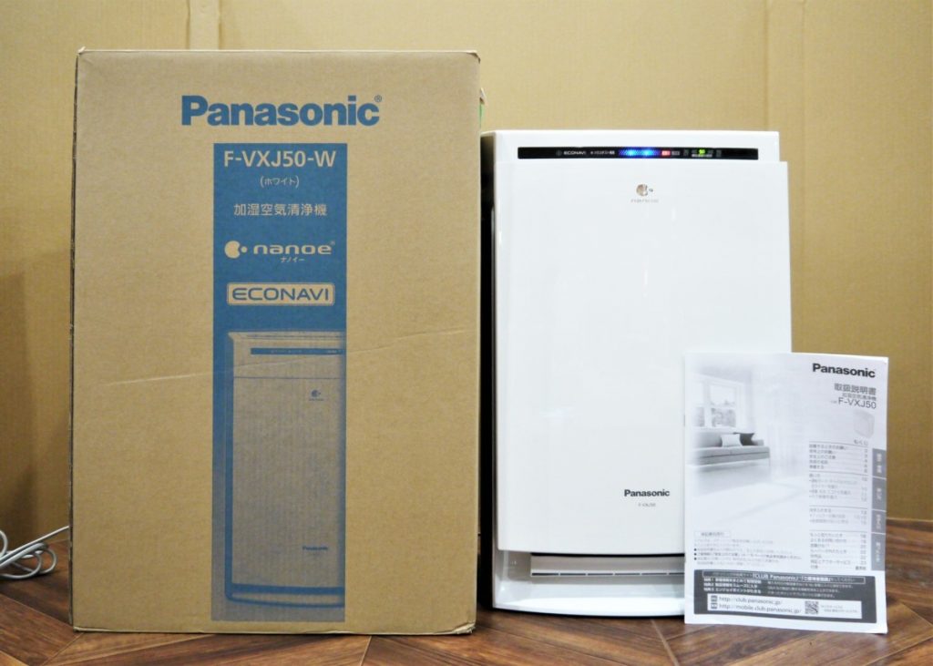 Panasonic 加湿空気清浄機 F-VXJ50-W ホワイト ナノイー搭載 24畳相当 2014年製のお買取をさせていただきました。 |  出張買取なら錬金堂