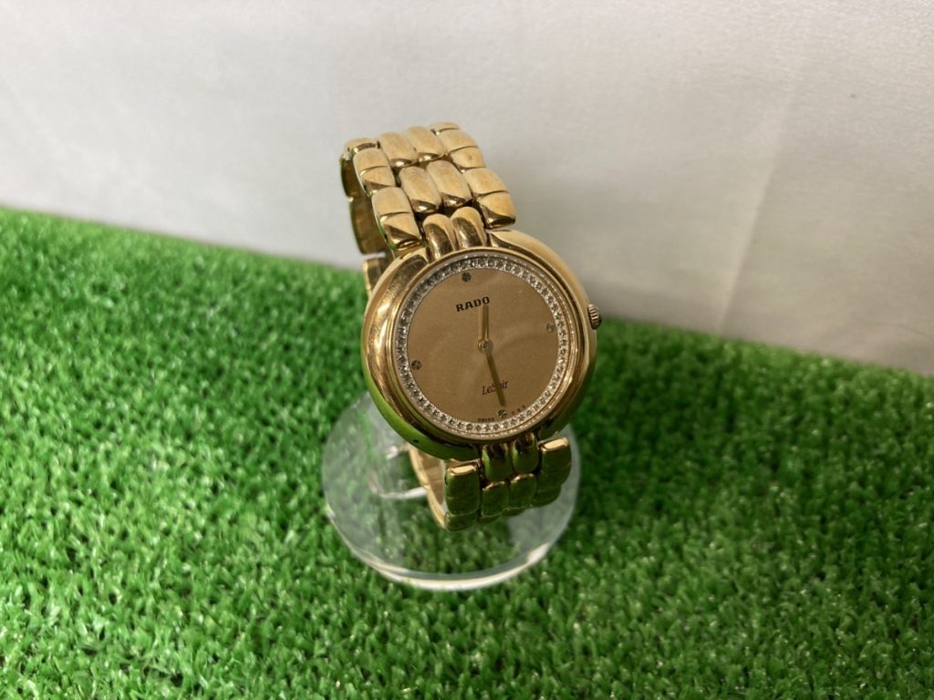 美品 稼働品 ラドー レディース腕時計 ゴールド文字盤 新品電池ラドー腕時計