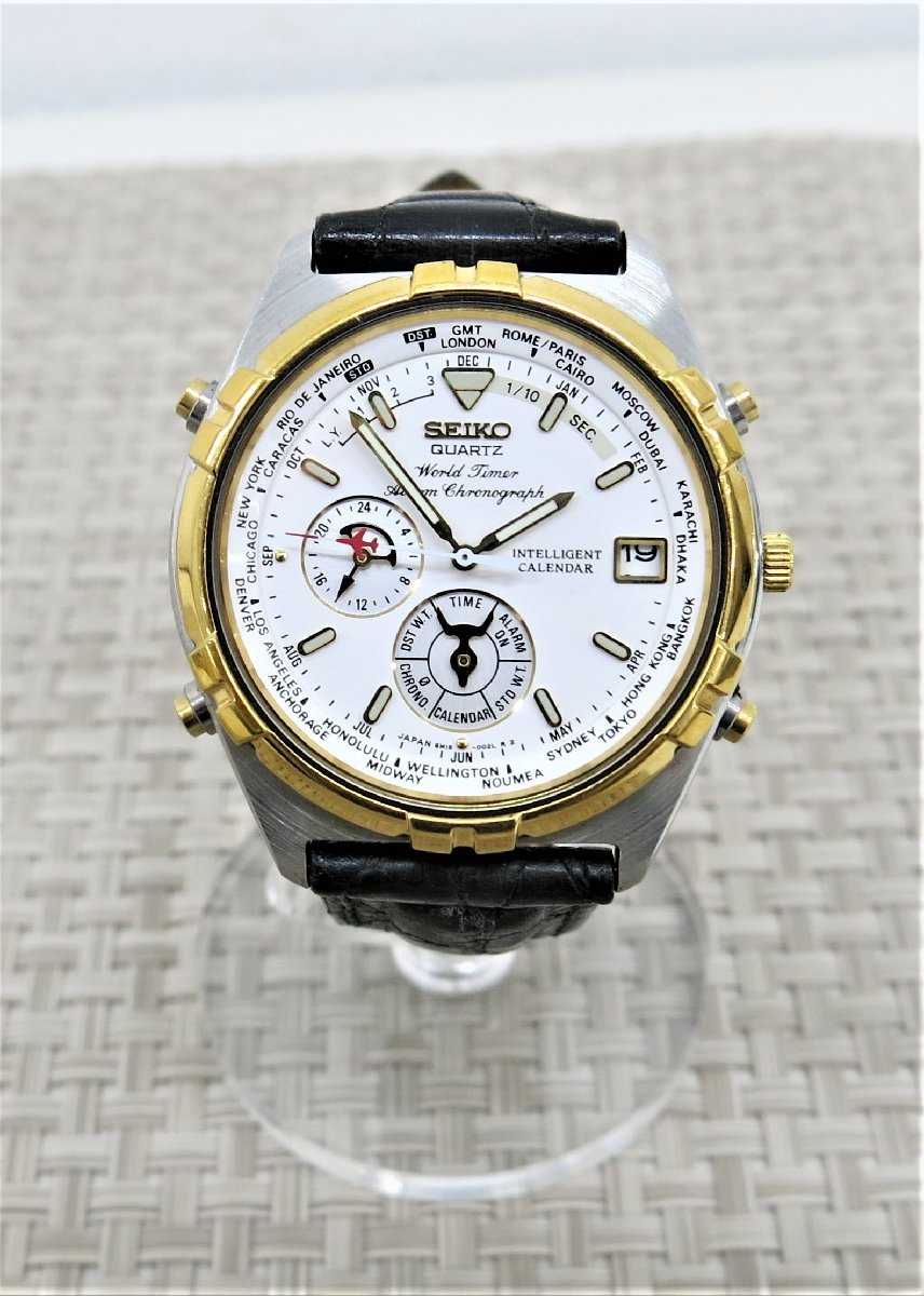SEIKO セイコー ワールドタイマー アラーム クロノグラフ 6M150020 クォーツ 腕時計のお買取をさせていただきました。 出張