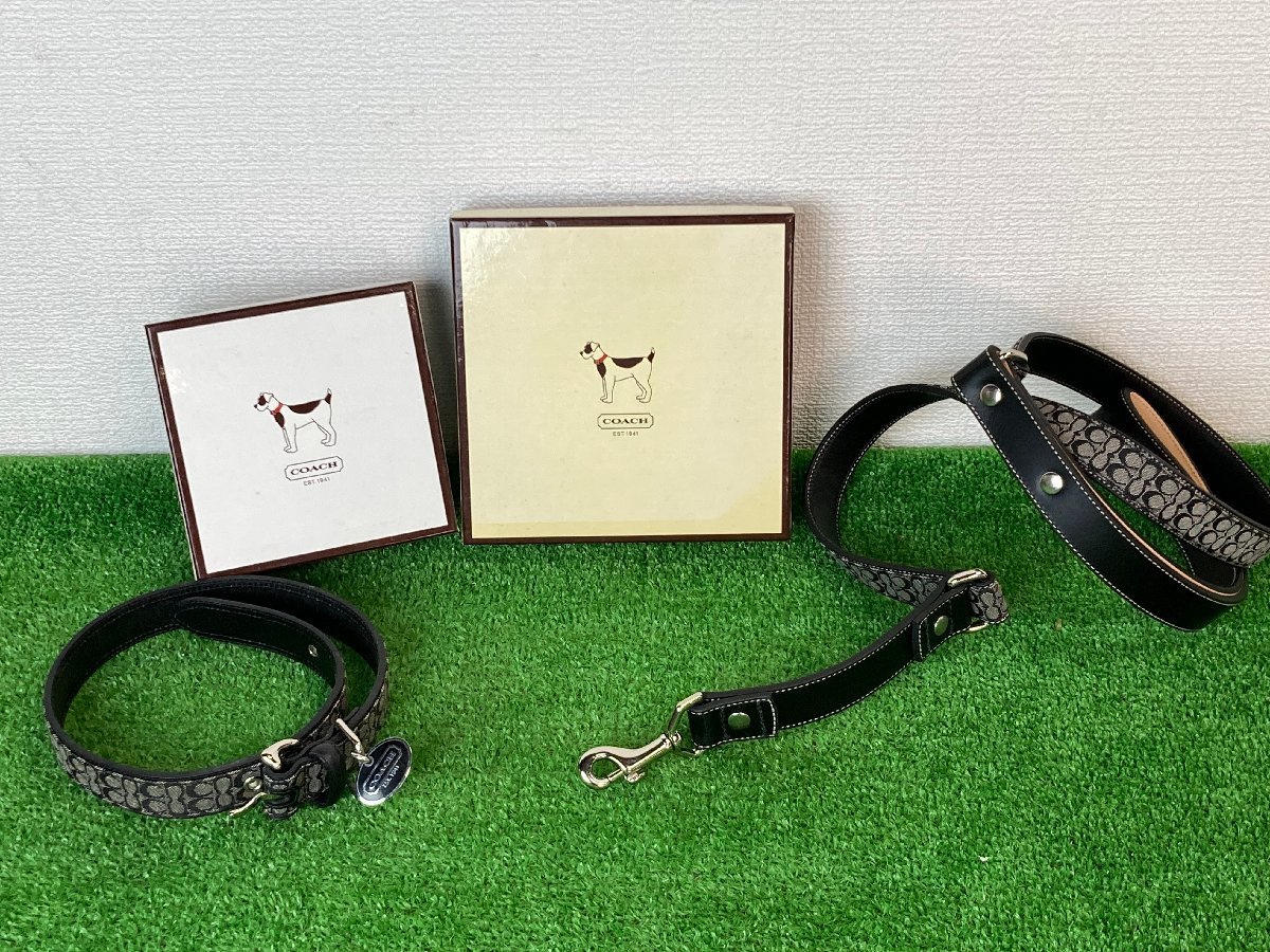 COACHリードと首輪2頭セット 【公式通販】