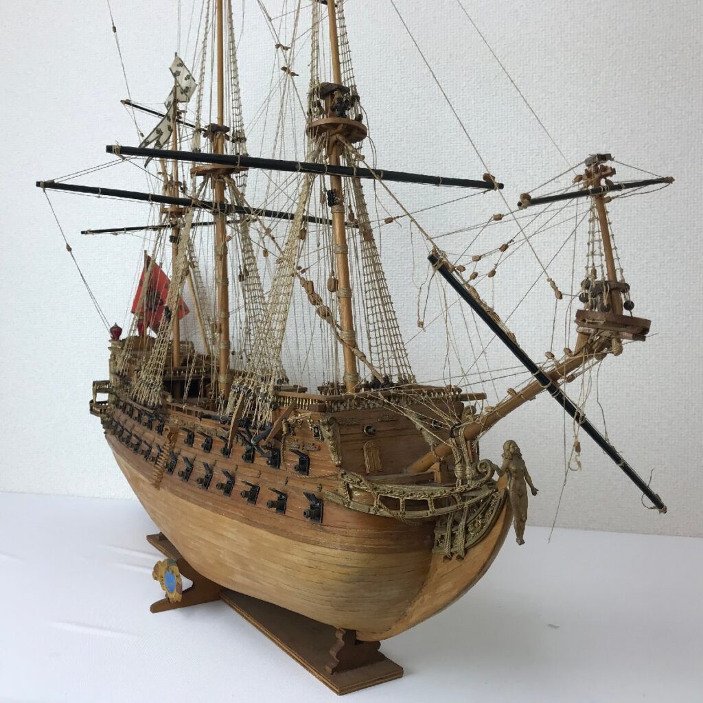 大型帆船模型 La Mirage号(ラ・ミラージュ) 木製 フランス船 戦艦のお 