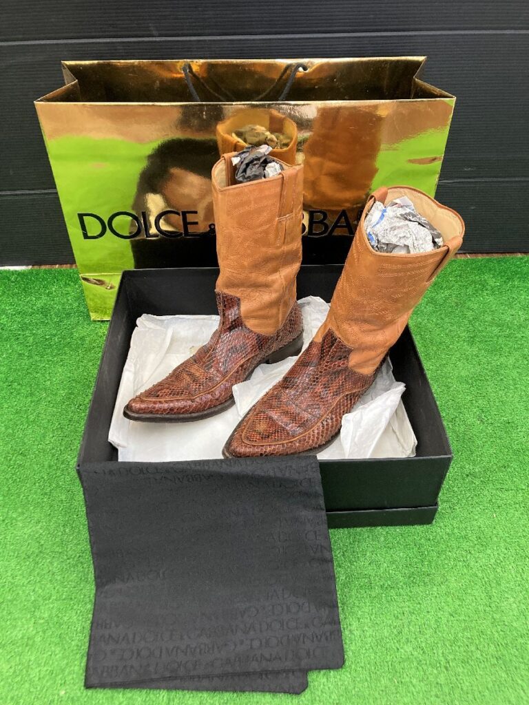 D＆G ドルチェ＆ガッバーナ DOLCE＆GABBANAS ドルガバ ブーツ 蛇革