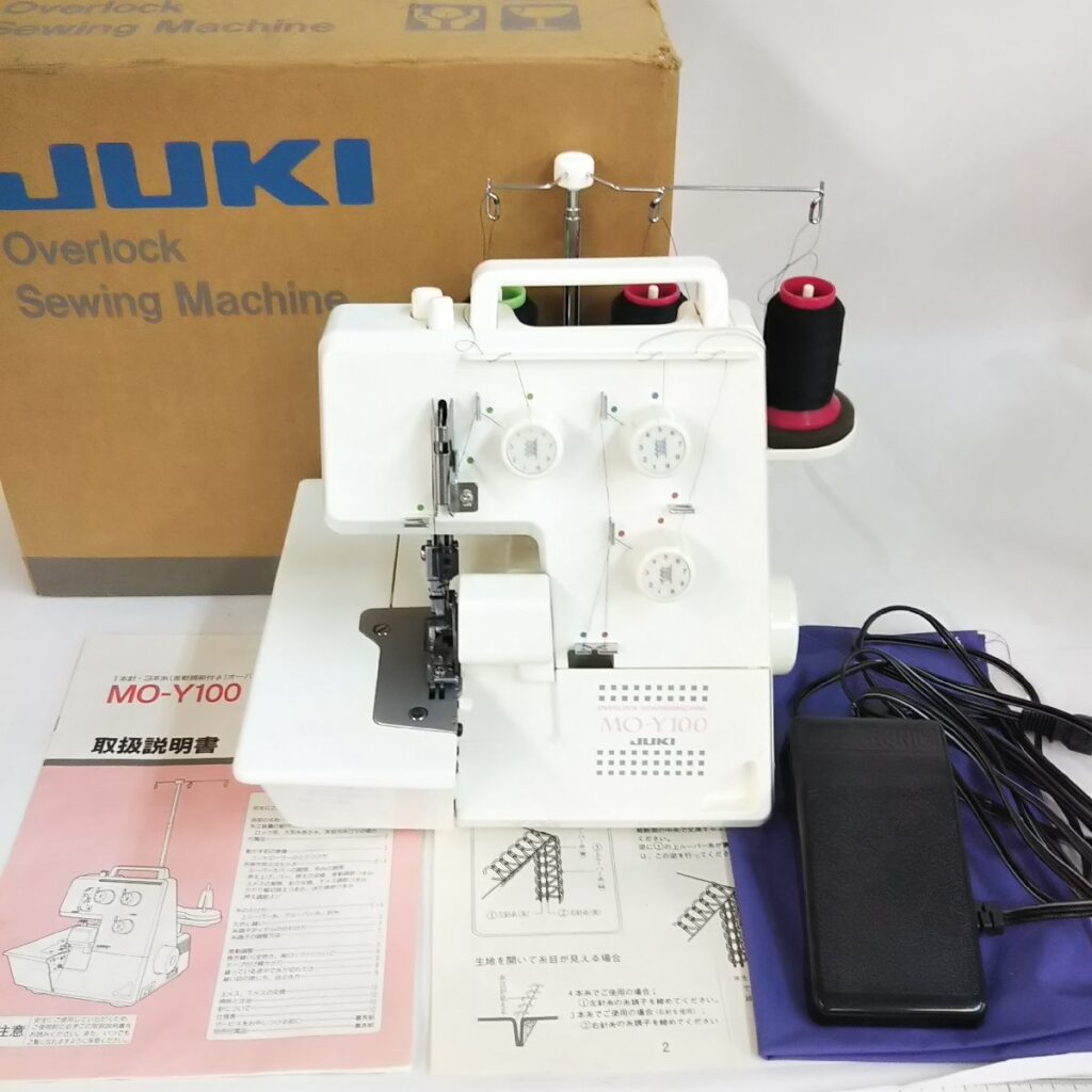 動作OK!! JUKI ジューキ オーバーロックミシン MO-Y100 現状品のお買取をさせていただきました。 | 出張買取なら錬金堂