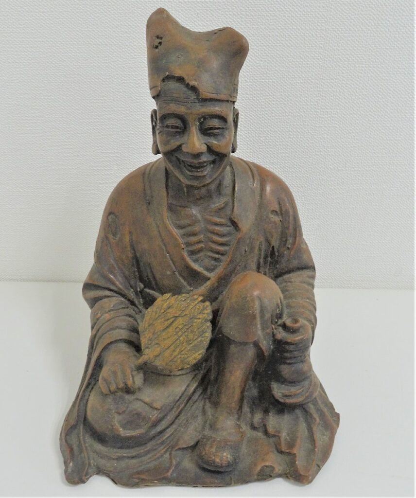 詳細不明　老人像 置物　高さ16ｃｍ　重量3.14ｋｇ
