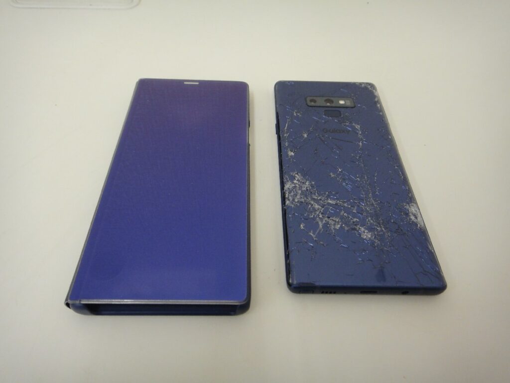 SCV40 SAMSUNG Galaxy Note9 スマートフォン 液晶,裏面割れあり 動作 ...