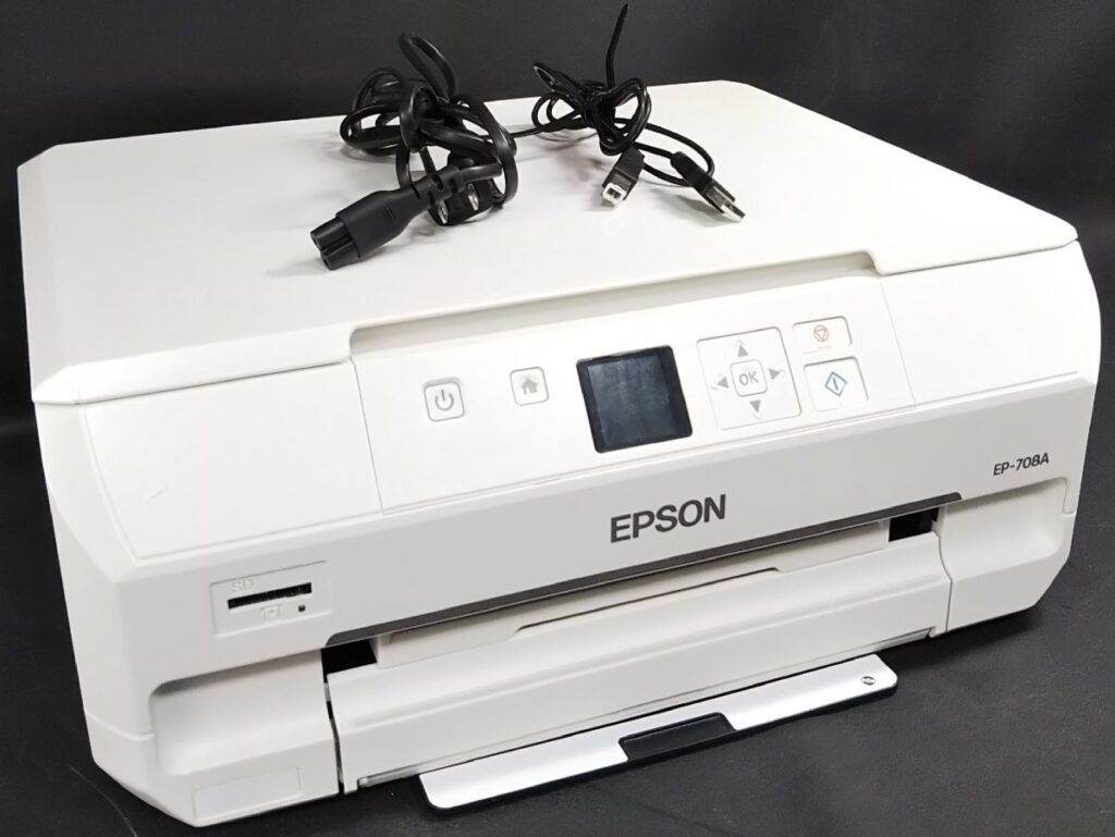 通電確認済み EPSON エプソン インクジェットプリンター EP-708A 2016年製 印刷機 ホワイト 本体