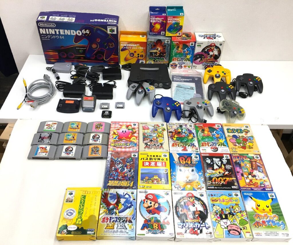 任天堂 Nintendo64 本体/コントローラー/ソフト まとめ売り スマブラ/ゼルダ/ポケモン/ぷよぷよ/ナルト/他