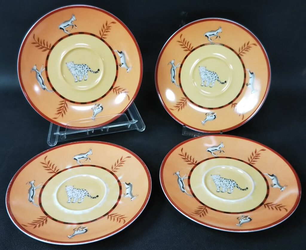 HERMES AFRICA PARIS エルメス アフリカ パリス ソーサーのみ 洋食器 テーブルウェア 4点