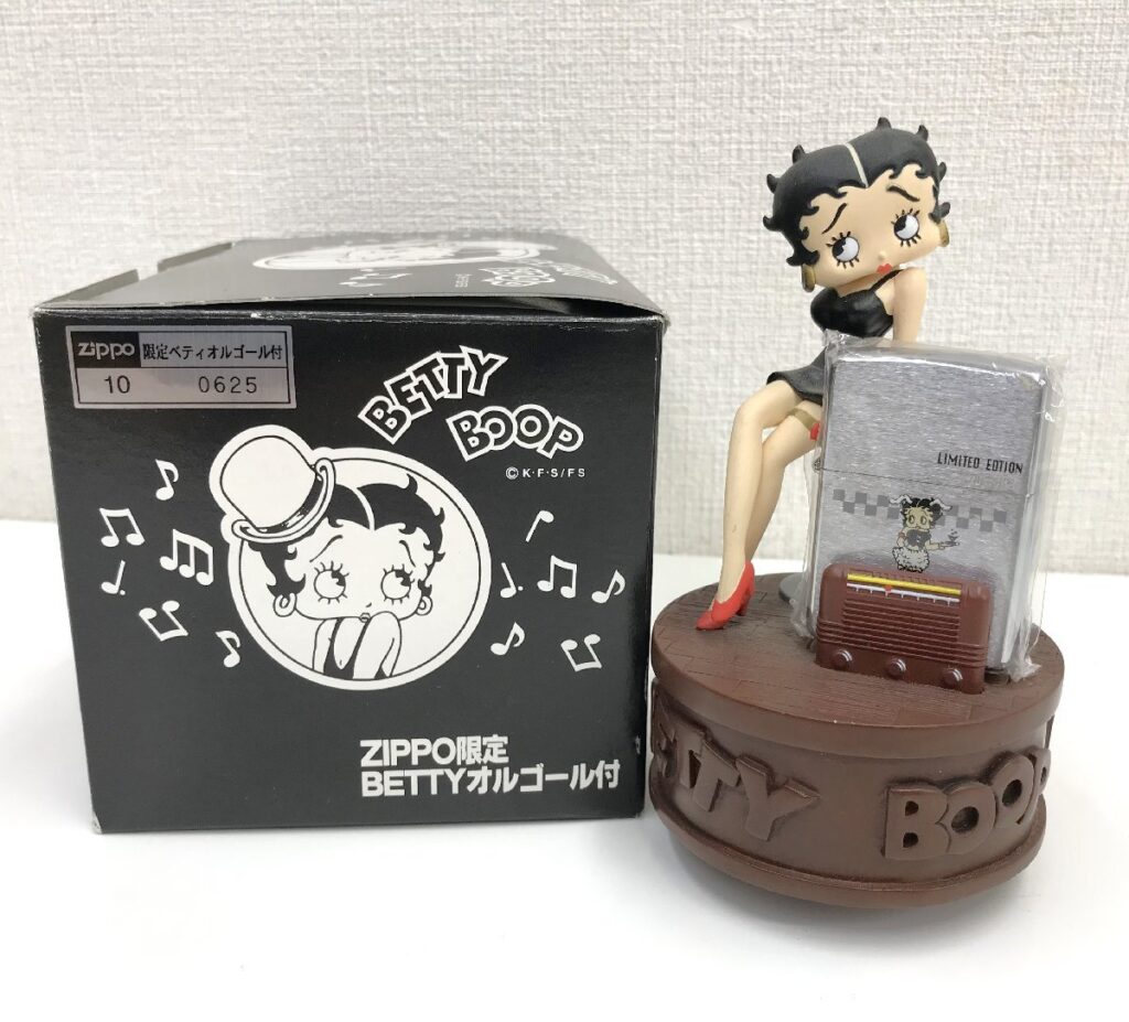 BETTY BOOP ベティブープ ベティちゃん zippo 限定ベティ オルゴール付 0625/1000 ジッポ  ライター未使用品のお買い取りをさせて頂きました。 | 出張買取なら錬金堂