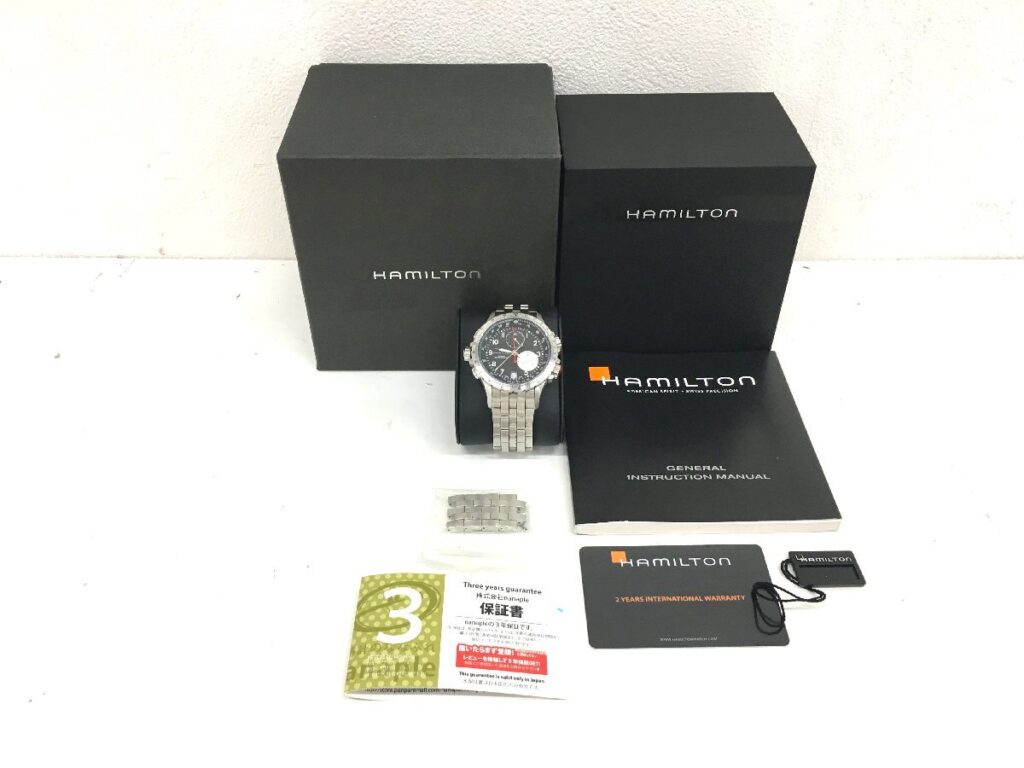 HAMILTON ハミルトン カーキ ETO H776121 251.292 黒文字盤 メンズ腕時計 クロノグラフ 電池切れ