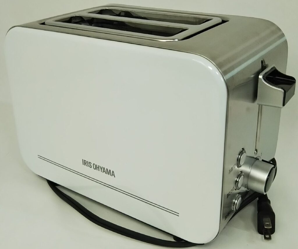 通電確認済み IRIS AOYAMA アイリスオーヤマ ポップアップトースター IPT-850 2024年製 4～8枚切り対応 パン焼き機 ホワイト