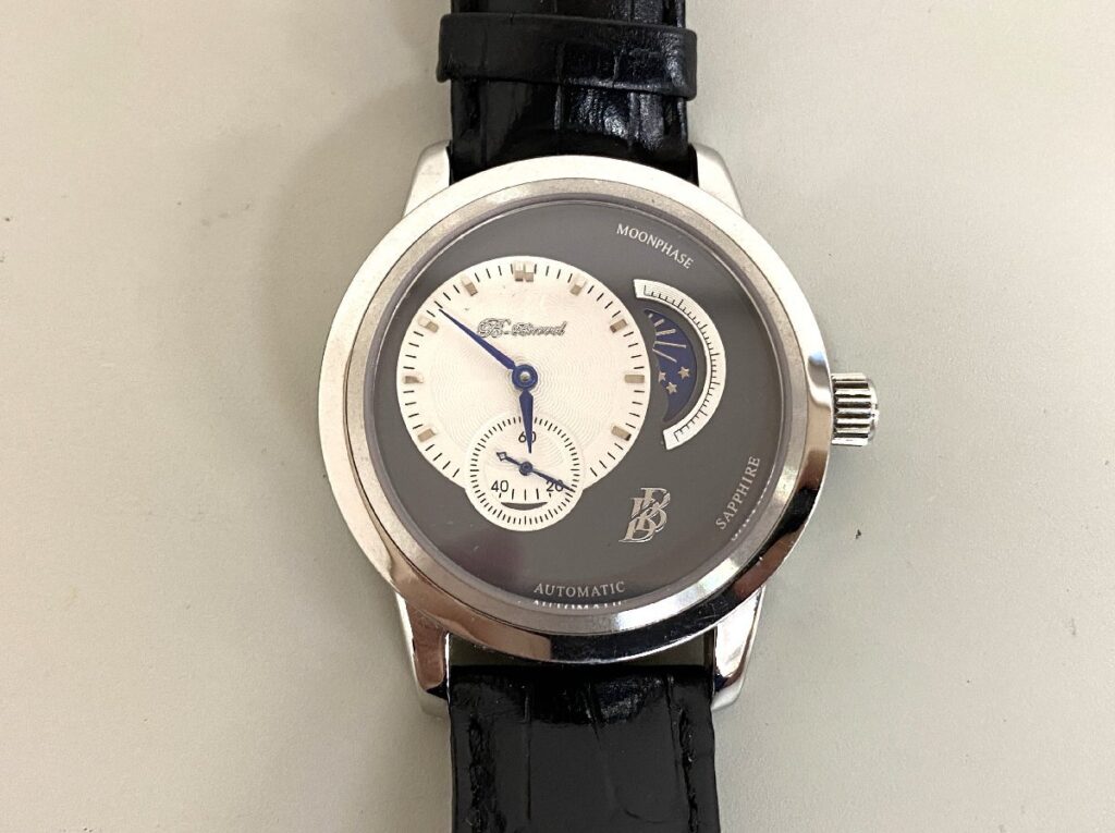 B-BARREL ビーバレル 5ATM BB-0023 MOONPHASE ムーンフェイズ 腕時計 動作確認済み