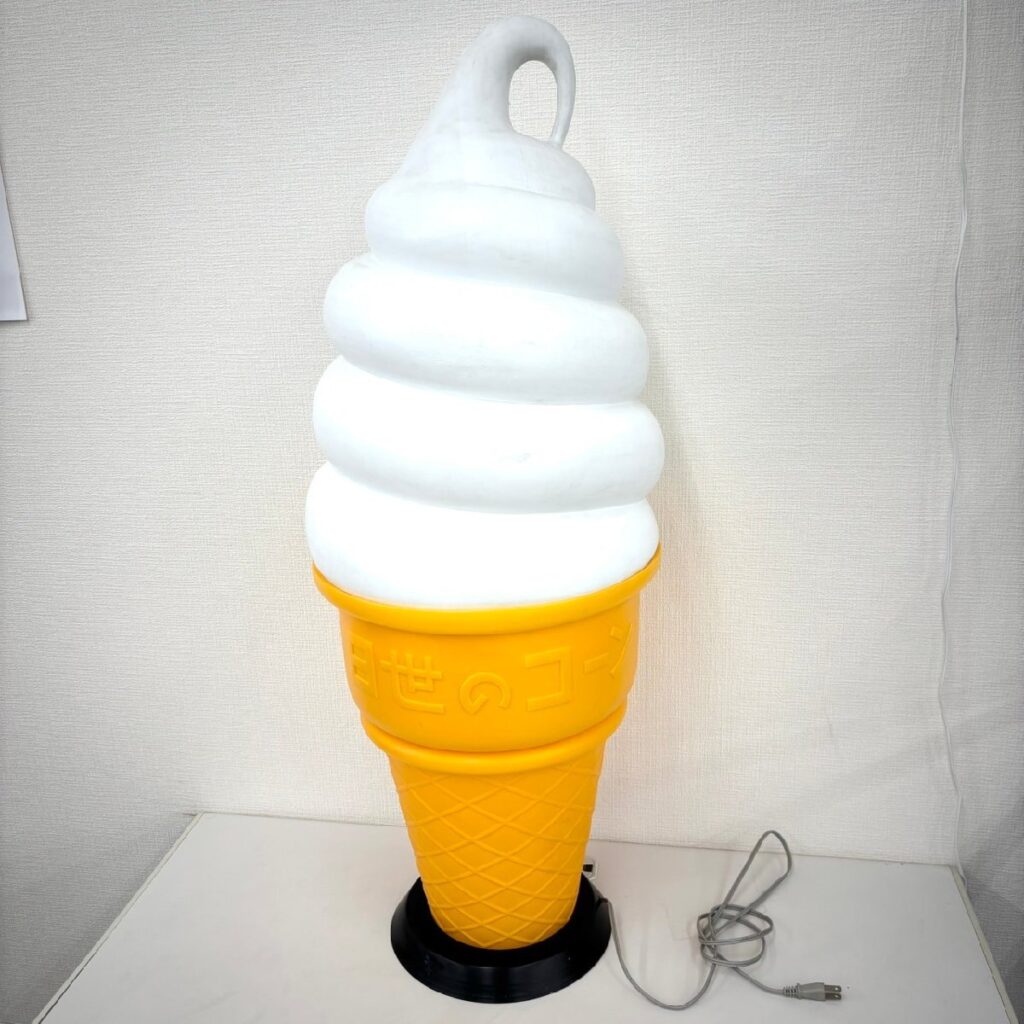 日世のコーン ソフトクリーム 電飾看板 業務用 ディスプレイ ライト 置物