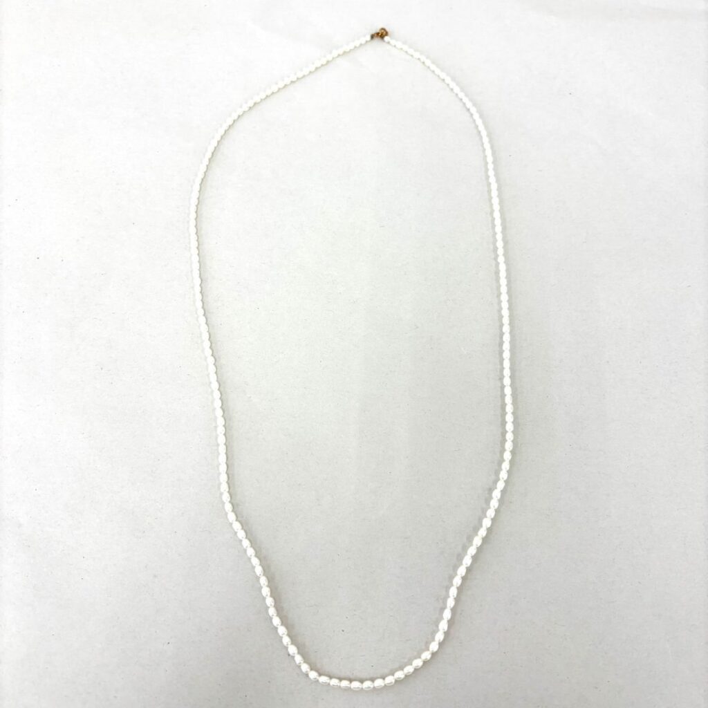 ネックレス ストーン K18刻印 留め具部分 クラスプ 色石 ホワイト ※アジャスター無し