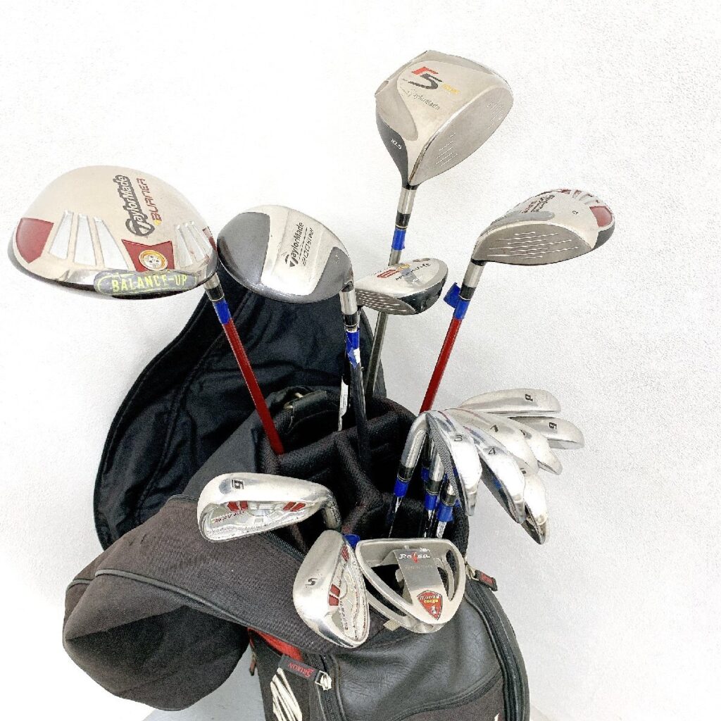 メンズ ゴルフセット BURNER アイアン 3-9/P/S Taylormade パター ドライバー ゴルフクラブ15本 キャディバック