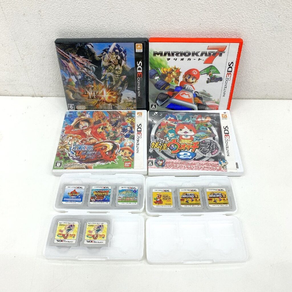 Nintendo 任天堂 ニンテンドー 3DS ソフト まとめ売り 12点 モンスターハンター/マリオカート/ワンピース 他
