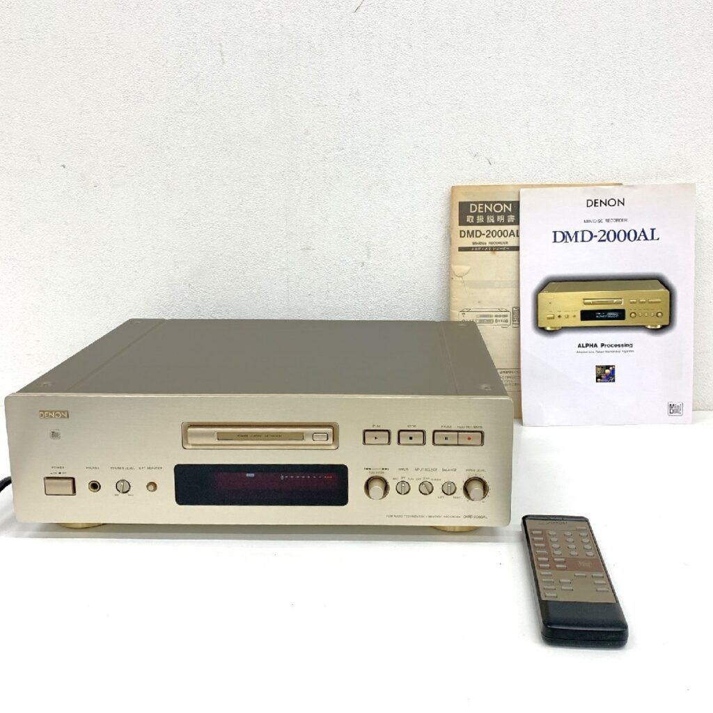 DENON デノン MDデッキ MDプレーヤー レコーダー DMD-2000AL リモコン 取扱説明書付き 簡易動作確認済み