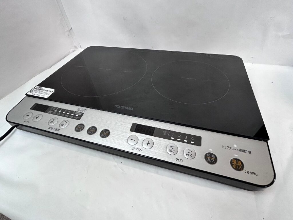 IRIS OHYAMA アイリスオーヤマ IHK-W12-B 2口IHコンロ 2018年製 通電確認済み