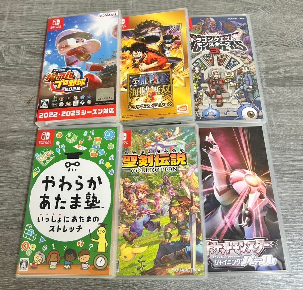 Nintendo 任天堂 Switch ソフト6点 ポケットモンスター ドラゴンクエスト ワンピース 聖剣伝説など