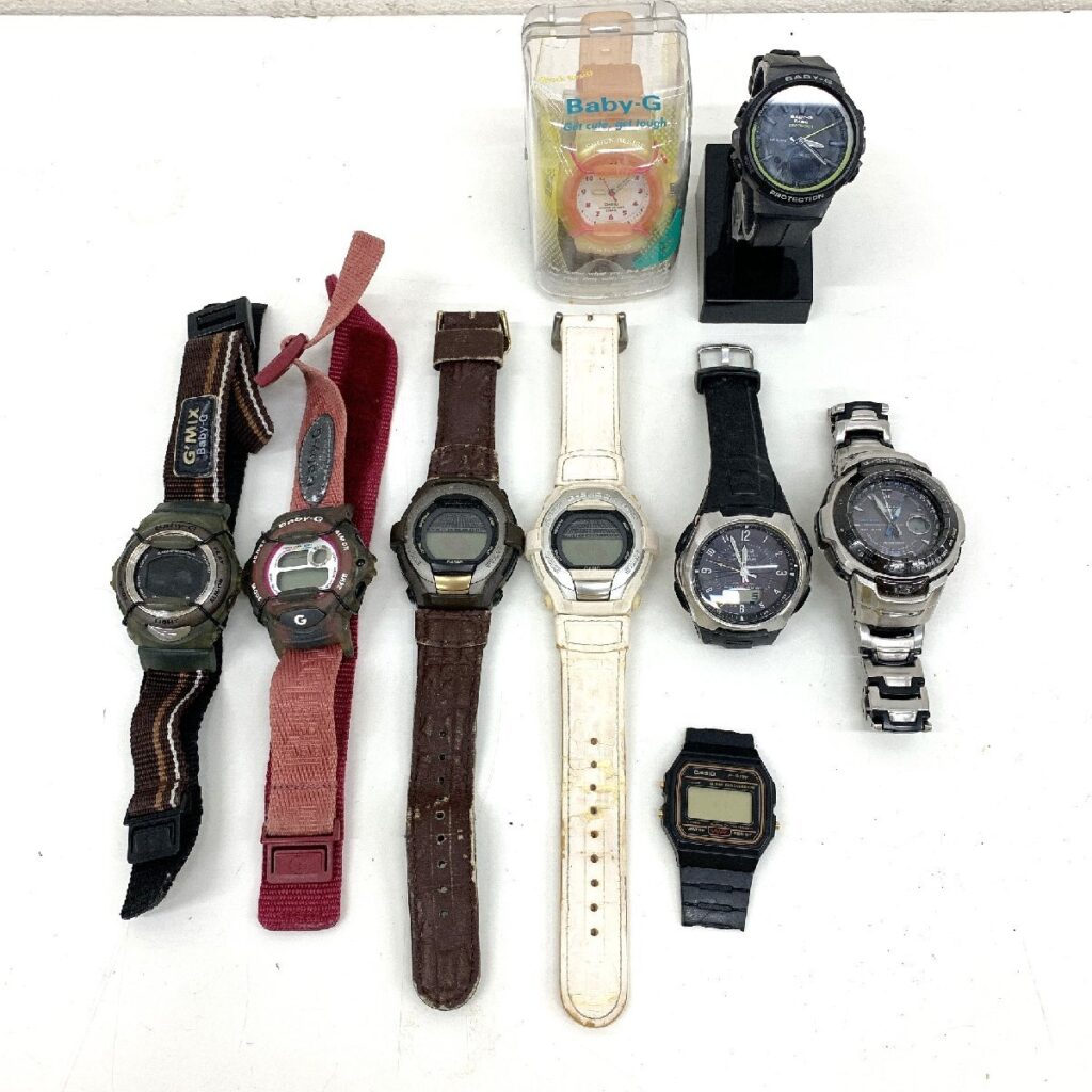 CASIO カシオ G-SHOCK Baby-G 腕時計 まとめ 9点 GT-001/F-91W/WVA-430J/GW-1600CJ/BGS-100/BG-340/BG-395
