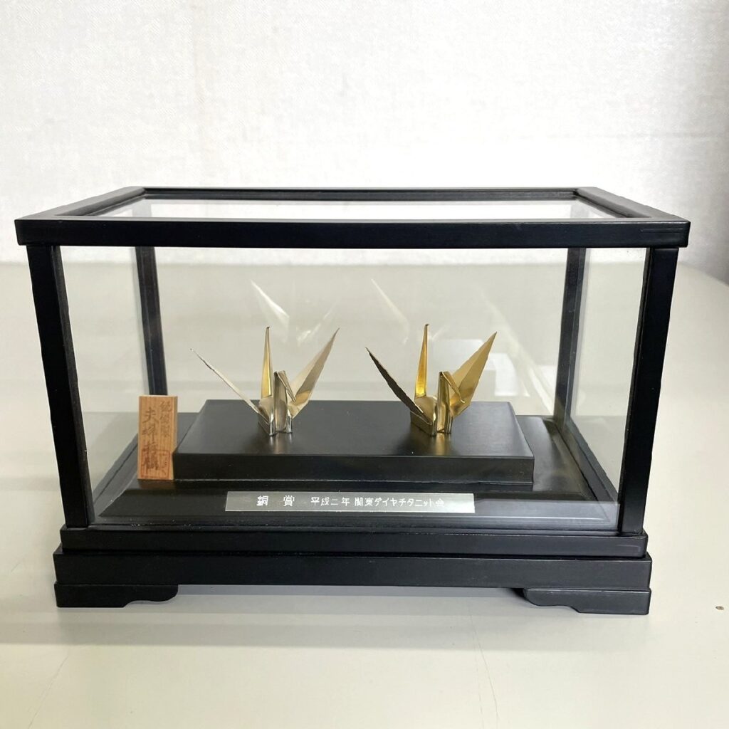 純銀製 折り鶴 インテリア シルバー 純銀 金属工芸 夫婦 置物