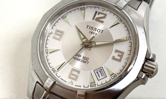 BALENCIAGA バレンシアガ TG 88 1 05531 18K GEP デイト 時計 電池切れ