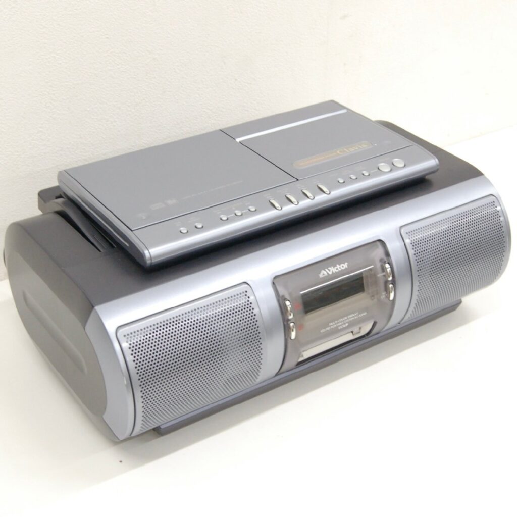 Victor CD-MD ポータブルシステム Clavia RC-X5MD CDプレイヤー MDプレイヤー カセット ビクター クラビア