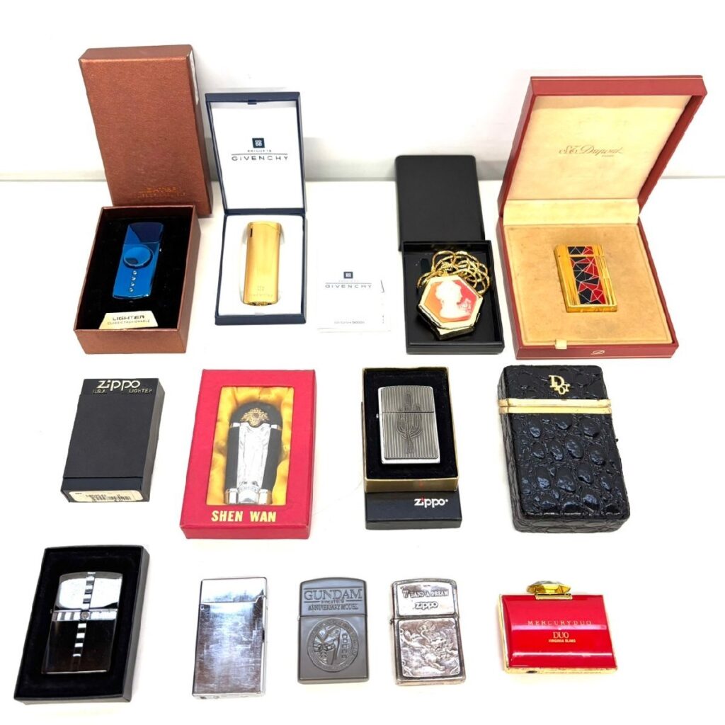 zippo ライター 12個 まとめ ケース付き GIVENCHY GUNDAM ジッポ ジバンシー ガンダム