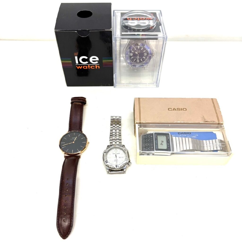 腕時計 4点 まとめ CASIO DBX-100 Daniel Wellington ice watch 他 カシオ アイスウォッチ ダニエルウェリントン