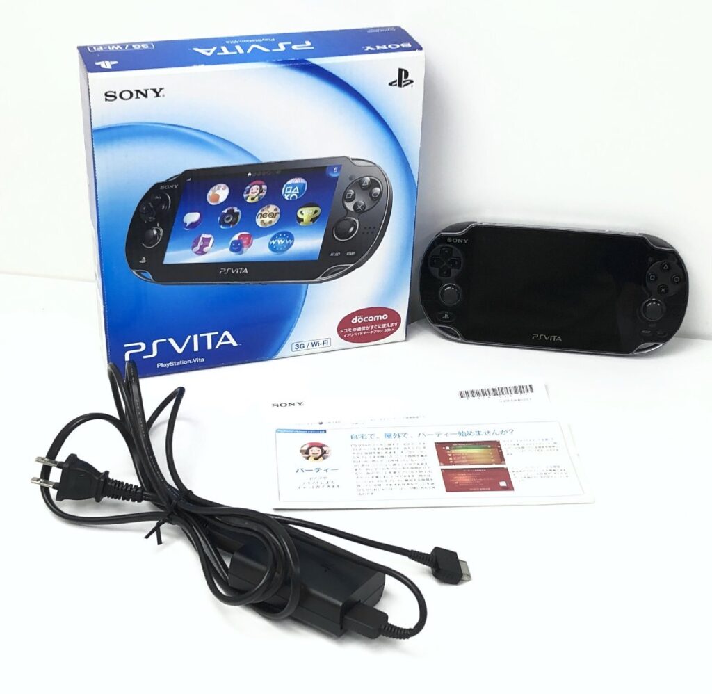 SONY PS-vita PCH-1100 PSVITA 3G Wi-Fi ソニー プレイステーション ヴィータ クリスタルブラック ゲーム機 箱付き