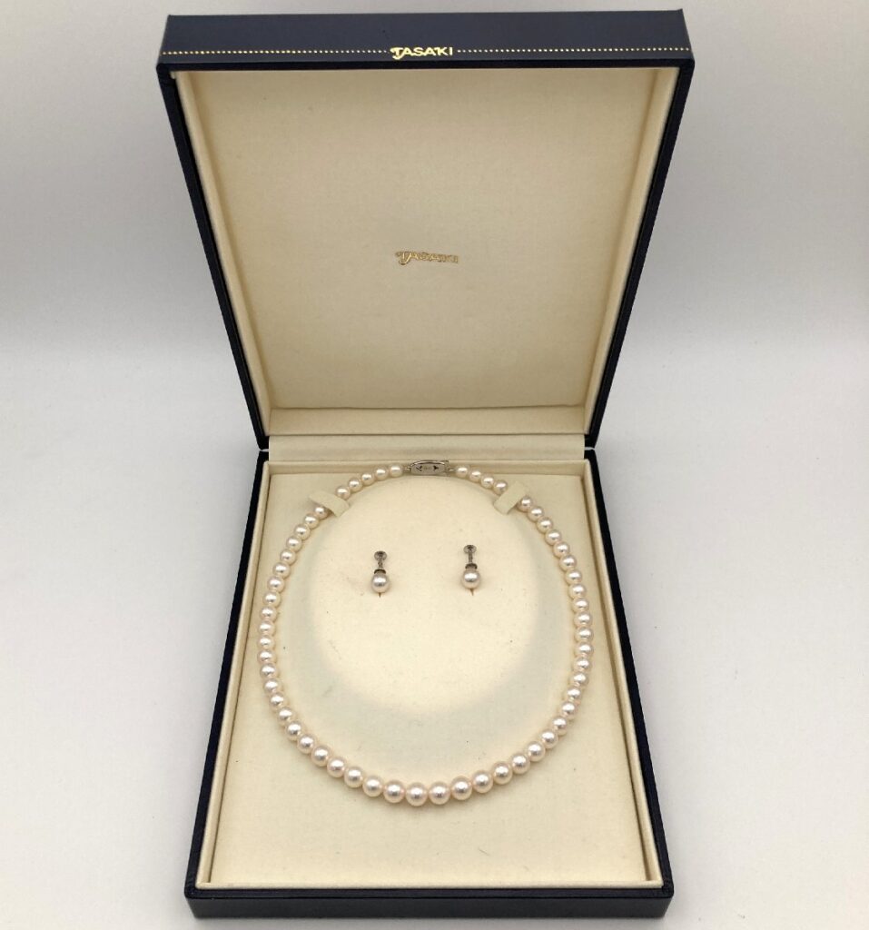 TASAKI 田崎真珠 タサキ パール ネックレス 全長 42cm ピアス セット