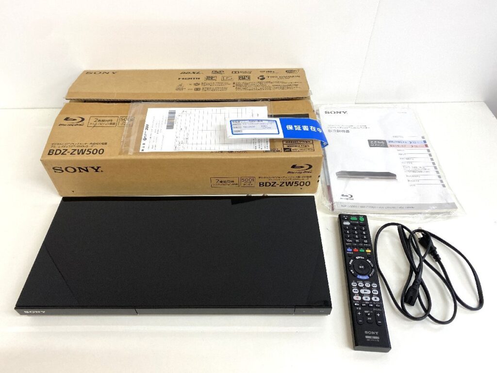 SONY ブルーレイディスクレコーダー BDZ-ZW500 2016年製 ソニー 映像機器