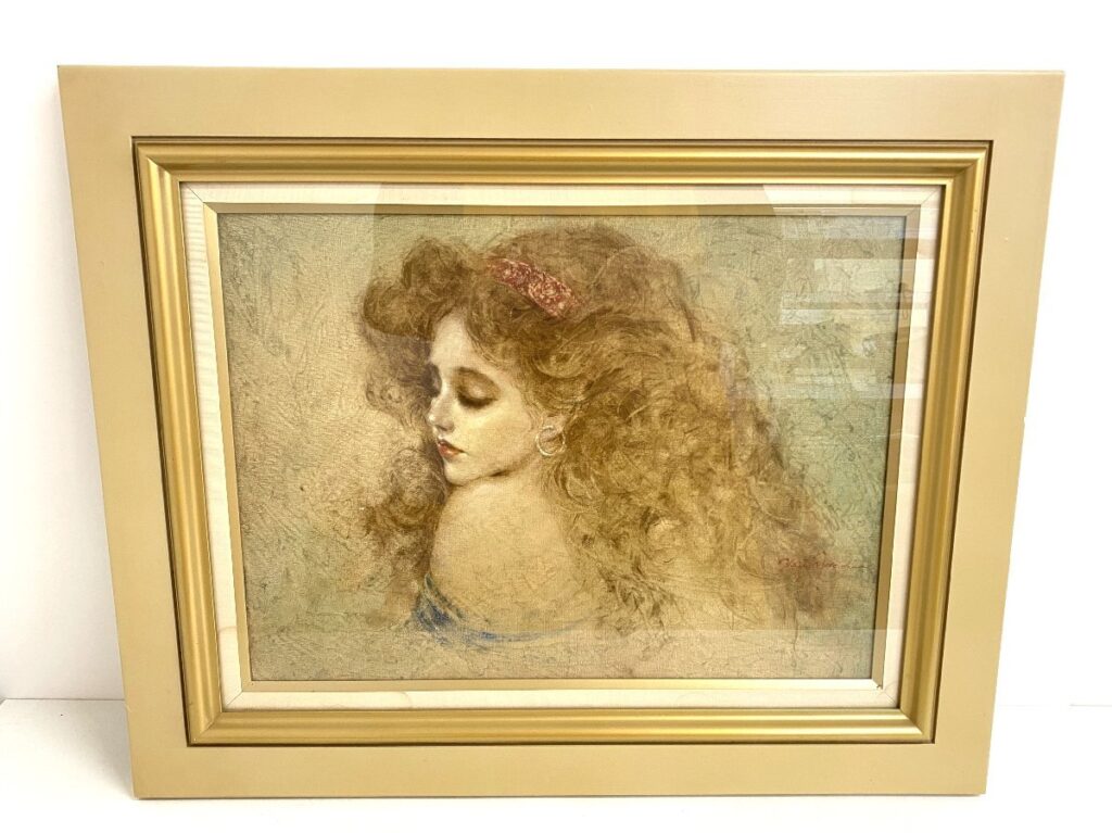 安達 東彦 「時をたどりて」一枚の繪 真作 額入り 絵画