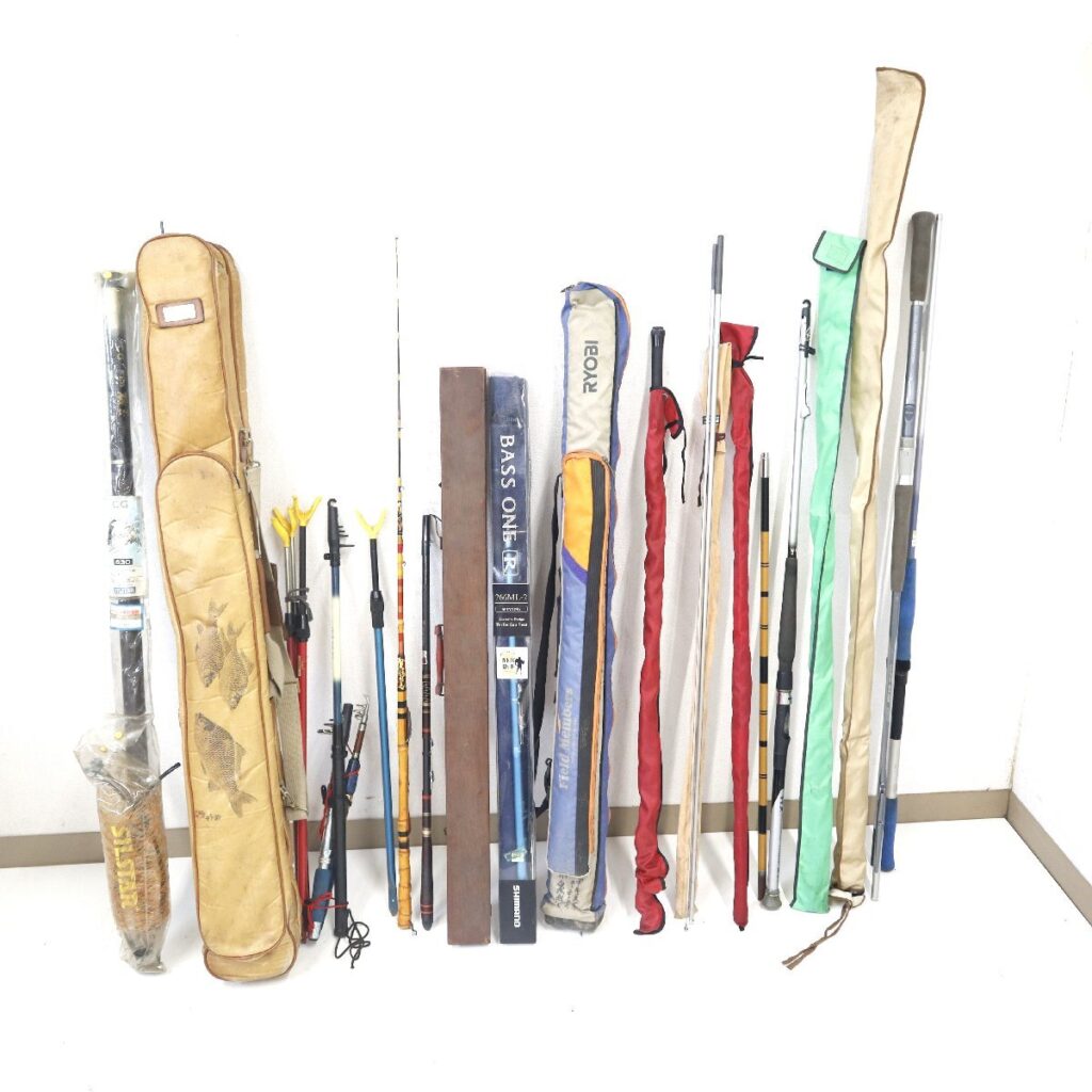 釣り具まとめ ロッド 釣竿 ロッドホルダー SHIMANO シマノ KINGSTON SILSTAR 他