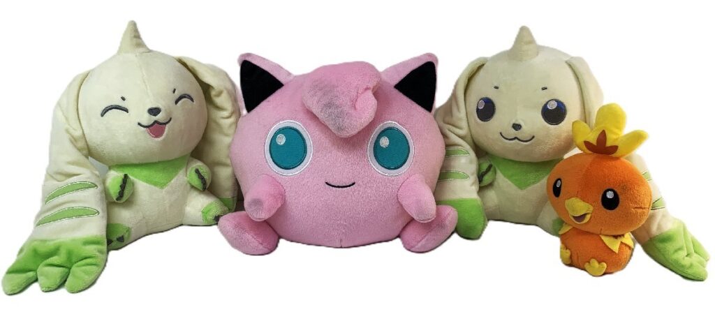 POKEMON＆DIGIMON ポケモン＆デジモン ぬいぐるみ ４体 まとめ プリン/アチャモ/テリモン