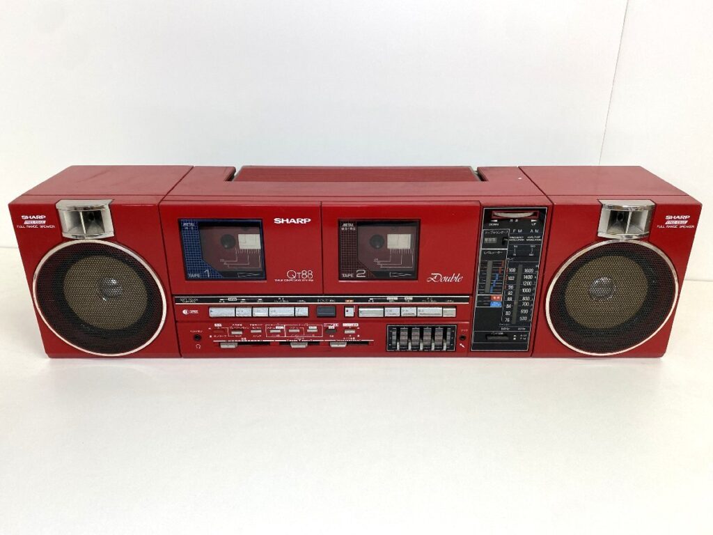 SHARP TABLE COMPONENT SYSTEM QT88 レッド シャープ テーブルコンポーネントシステム ラジカセ