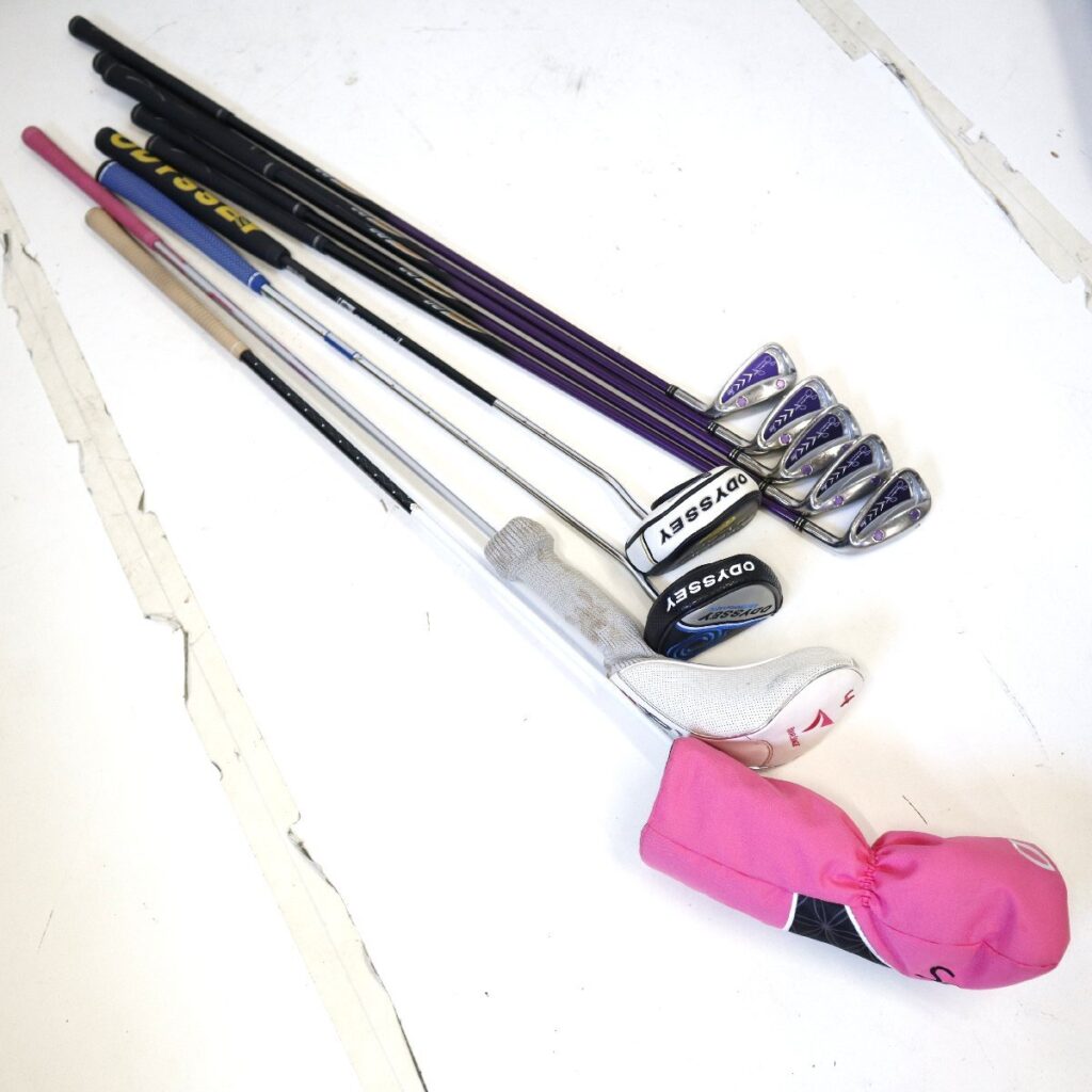 ORLIMAR FineRose ドライバー BRIDGESTONE ViQ ウッド Jazz GOLF アイアン 7,8,9,S,P ODYSSEY パター2本 セット