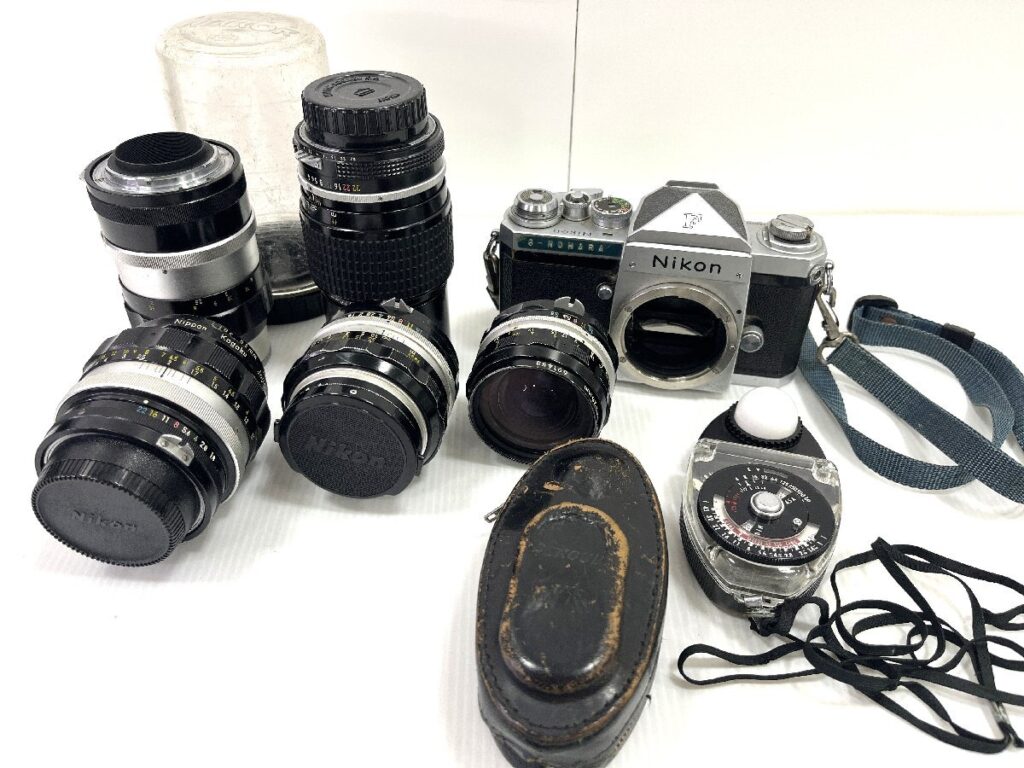 Nikon F ニコン エフ アイラベルファインダー フィルムカメラ ・レンズ 5点 まとめ ・SEKONIC 露出計 一眼レフ カメラ