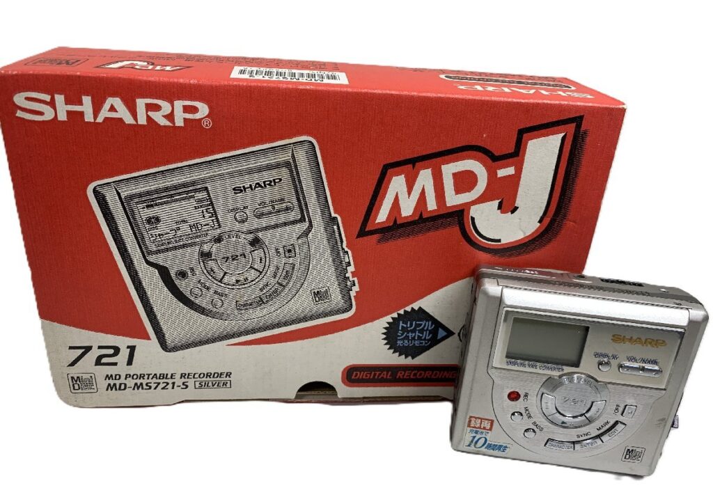 SHARP MD PORTABLE RECORDER MD-MS721-S シャープ MDポータブルレコーダー