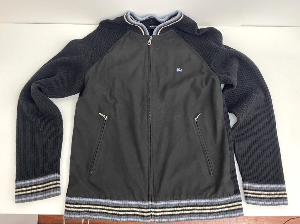 BURBERRY BLACK LABEL BMT15-115-092 バーバリー ブラックレーベル リブニット ブルゾン ジャケット