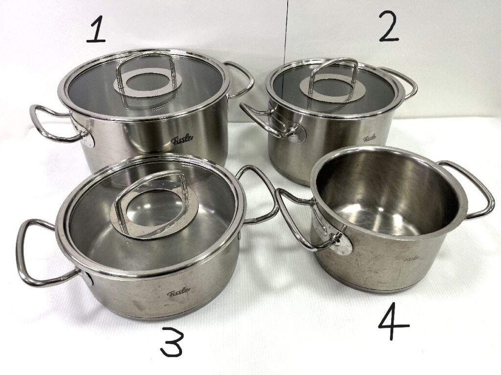 FISSLER 18-10 フィスラー ステンレス 両手鍋 4点まとめ シチューポット 調理器具