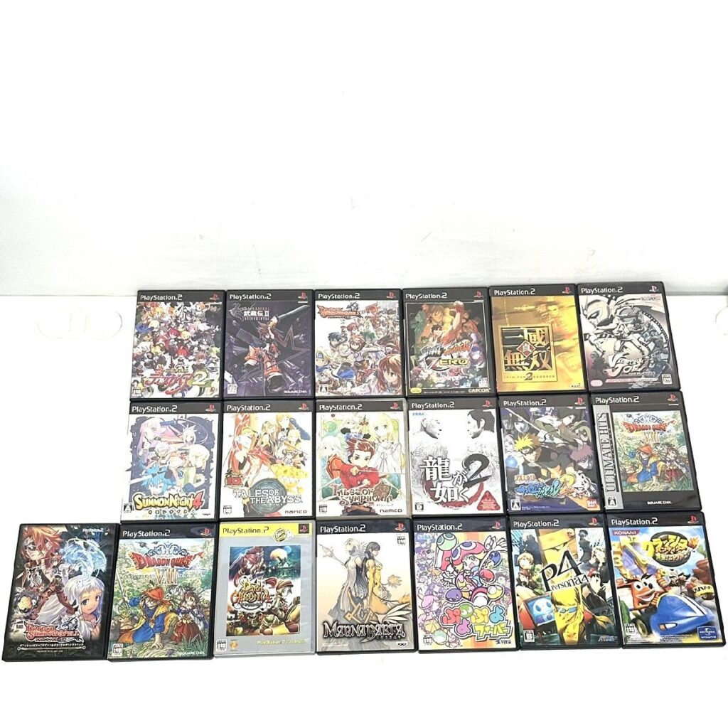 SONY PlayStation2 PS2 ソフト まとめ 19個 ドラゴンクエストⅧ 三国無双2 他 ソニー プレイステーション