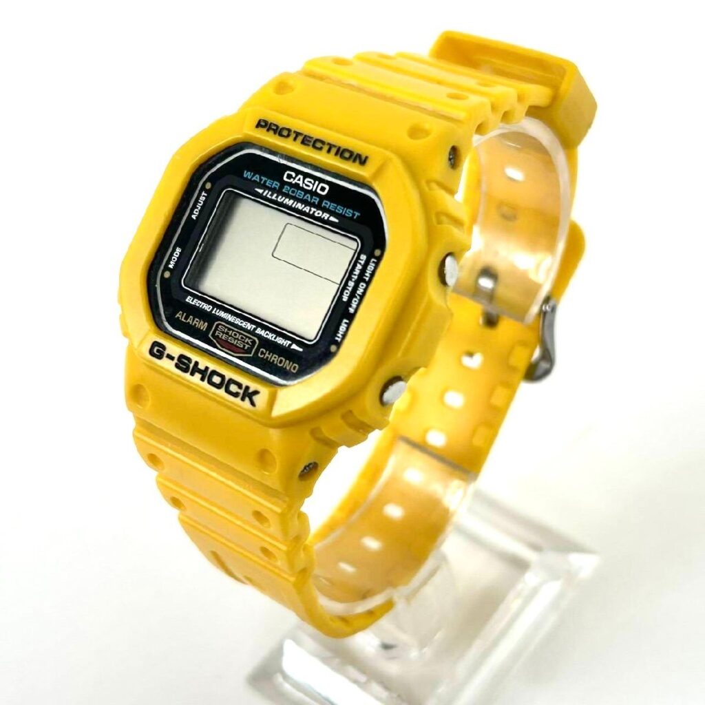 CASIO G-SHOCK メンズ 腕時計 DW-5600P カシオ Gショック クォーツ デジタル イエロー 電池切れ