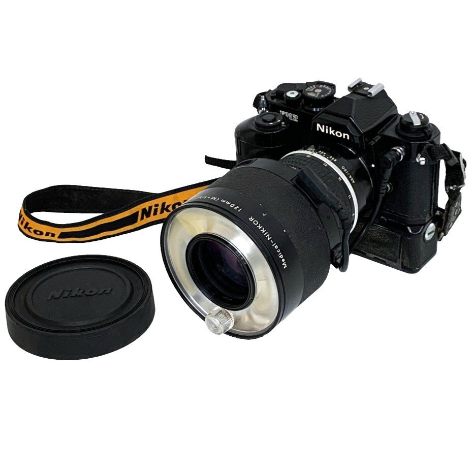 Nikon FM2 ボディ MF-16 レンズ Medical-NIKKOR 120mm F4 メディカルニッコール ニコン 一眼レフカメラ
