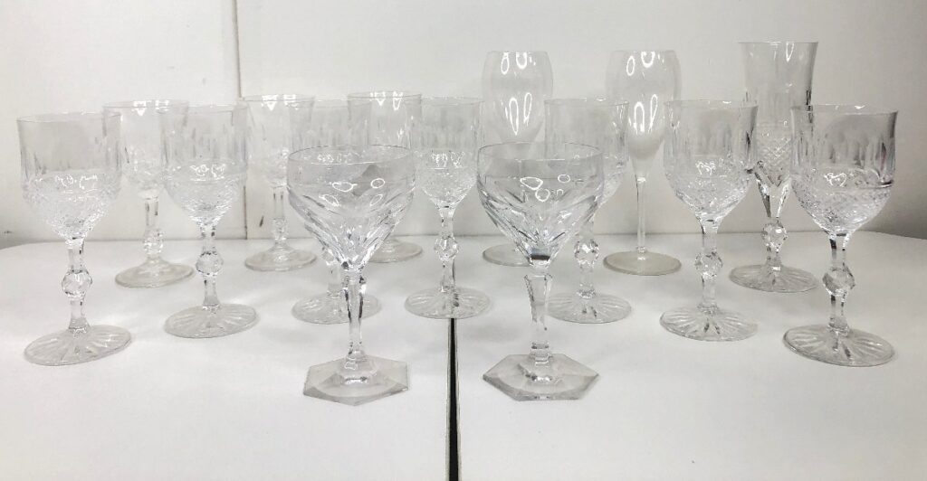 HOYA クリスタル グラス 15点 まとめ 保谷クリスタル ワイングラス/シャンパングラス など