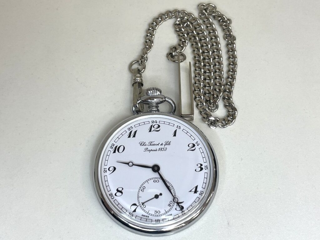 TISSOT Chs. Tissot & Fils Depuis 1853 ティソ ホワイト文字盤 手巻き 懐中時計